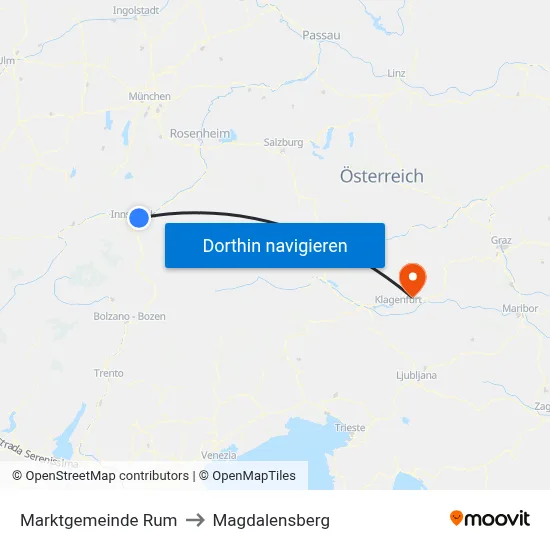 Marktgemeinde Rum to Magdalensberg map