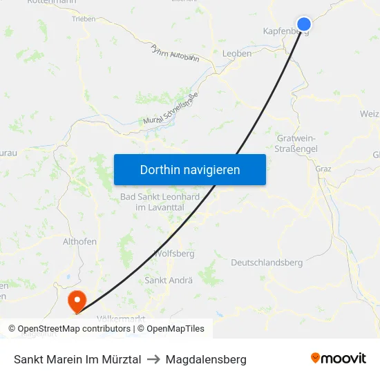 Sankt Marein Im Mürztal to Magdalensberg map
