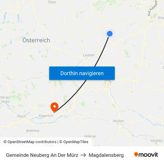 Gemeinde Neuberg An Der Mürz to Magdalensberg map