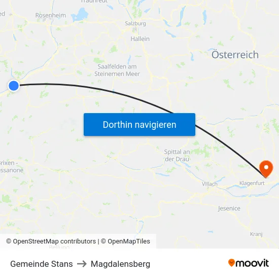Gemeinde Stans to Magdalensberg map