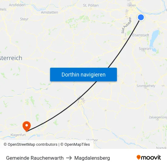 Gemeinde Rauchenwarth to Magdalensberg map