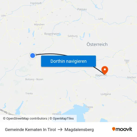 Gemeinde Kematen In Tirol to Magdalensberg map