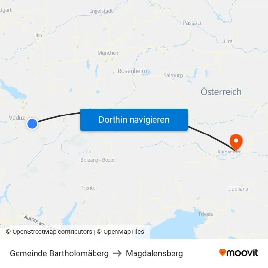 Gemeinde Bartholomäberg to Magdalensberg map