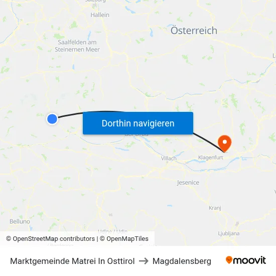 Marktgemeinde Matrei In Osttirol to Magdalensberg map