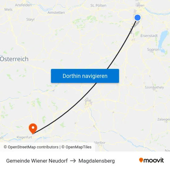 Gemeinde Wiener Neudorf to Magdalensberg map