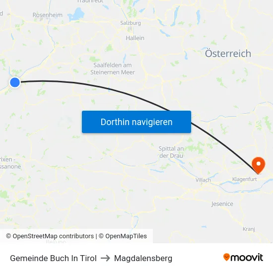 Gemeinde Buch In Tirol to Magdalensberg map
