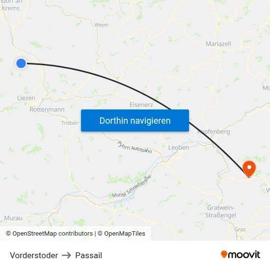 Vorderstoder to Passail map