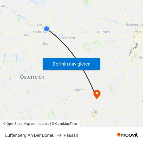 Luftenberg An Der Donau to Passail map