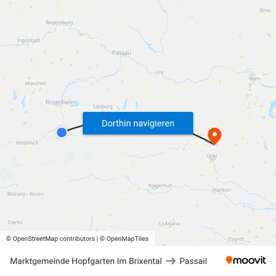 Marktgemeinde Hopfgarten Im Brixental to Passail map