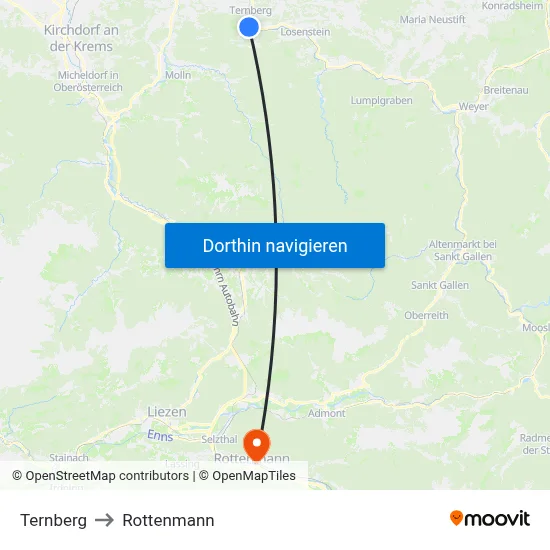 Ternberg to Rottenmann map