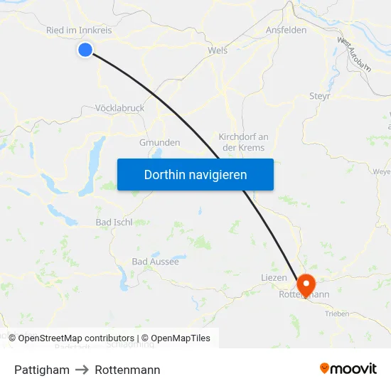 Pattigham to Rottenmann map