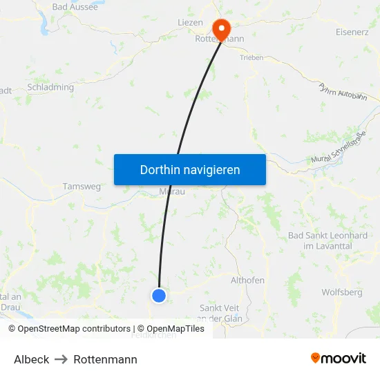 Albeck to Rottenmann map