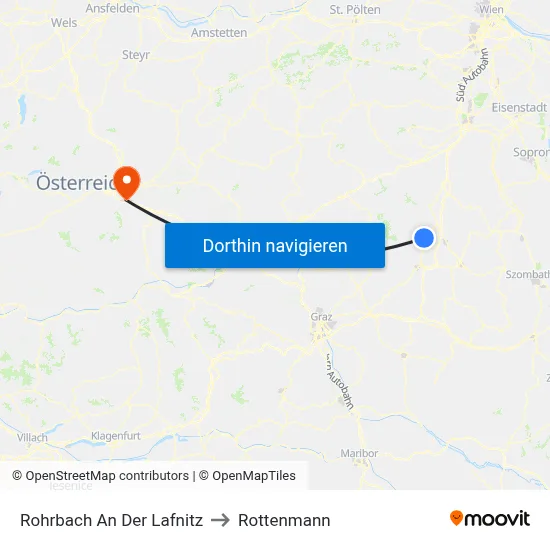 Rohrbach An Der Lafnitz to Rottenmann map