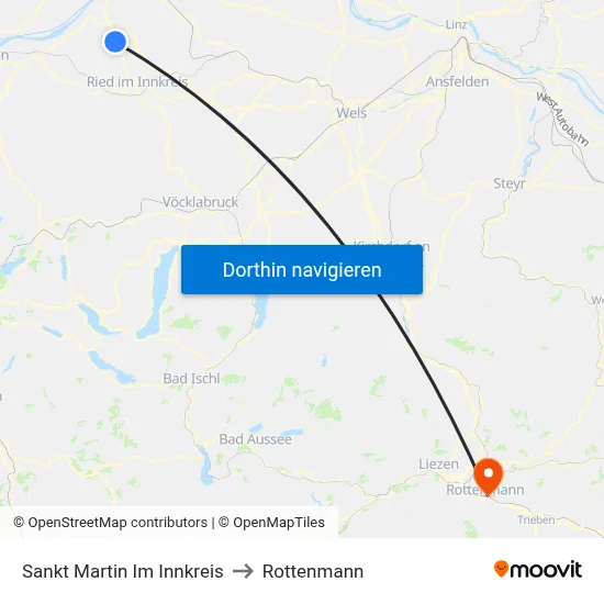 Sankt Martin Im Innkreis to Rottenmann map
