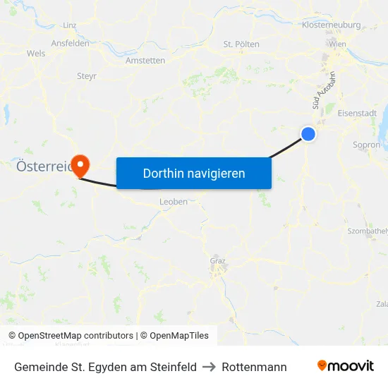 Gemeinde St. Egyden am Steinfeld to Rottenmann map