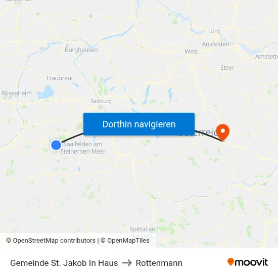 Gemeinde St. Jakob In Haus to Rottenmann map