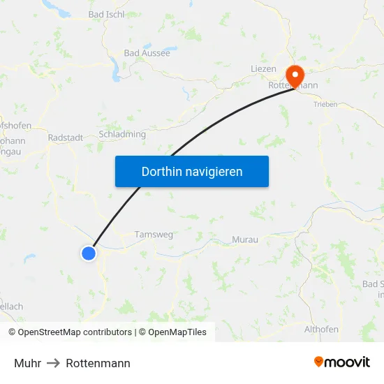 Muhr to Rottenmann map