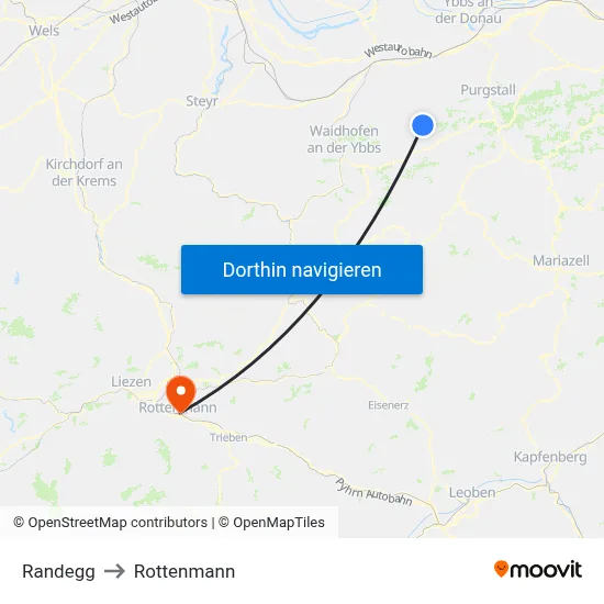 Randegg to Rottenmann map