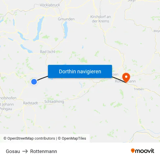 Gosau to Rottenmann map