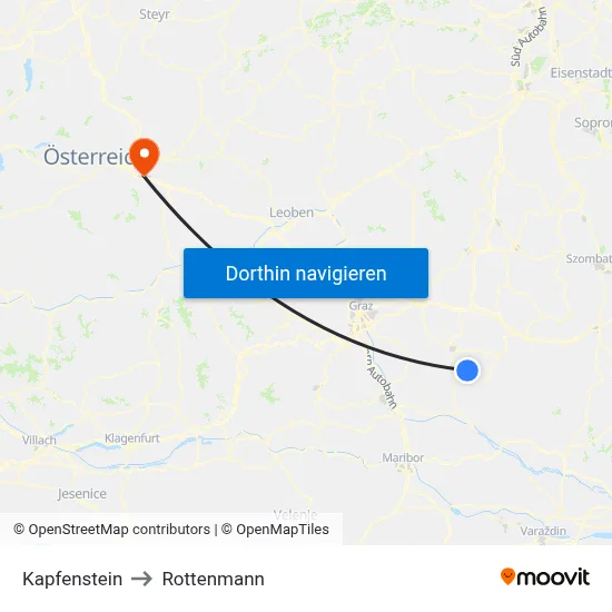 Kapfenstein to Rottenmann map