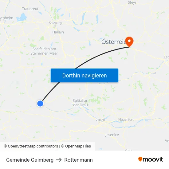 Gemeinde Gaimberg to Rottenmann map