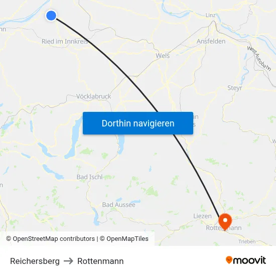Reichersberg to Rottenmann map