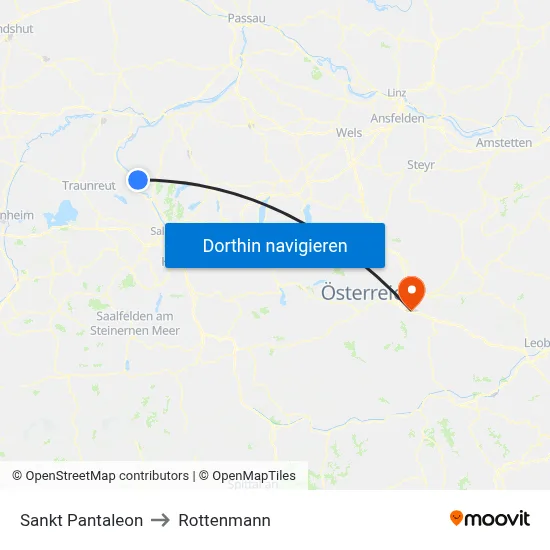 Sankt Pantaleon to Rottenmann map
