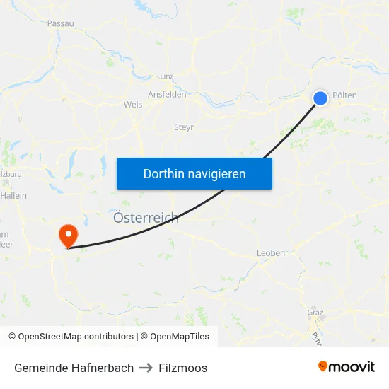 Gemeinde Hafnerbach to Filzmoos map