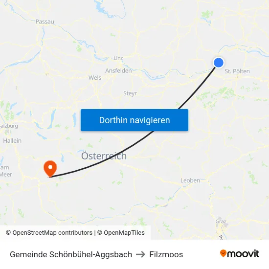 Gemeinde Schönbühel-Aggsbach to Filzmoos map