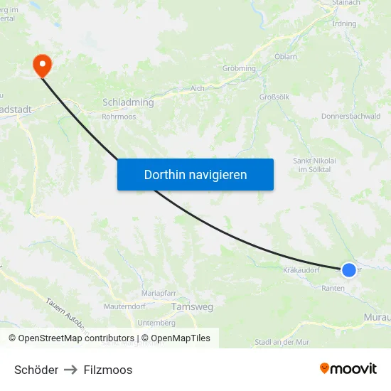 Schöder to Filzmoos map