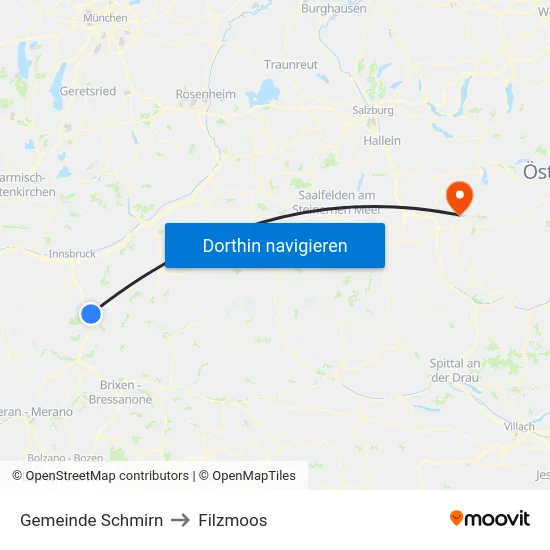 Gemeinde Schmirn to Filzmoos map