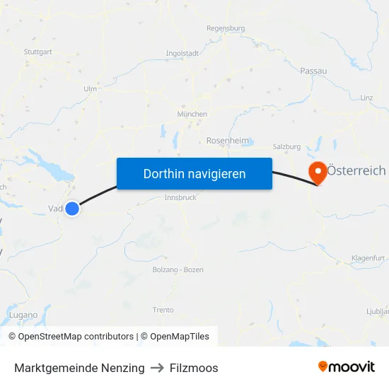Marktgemeinde Nenzing to Filzmoos map