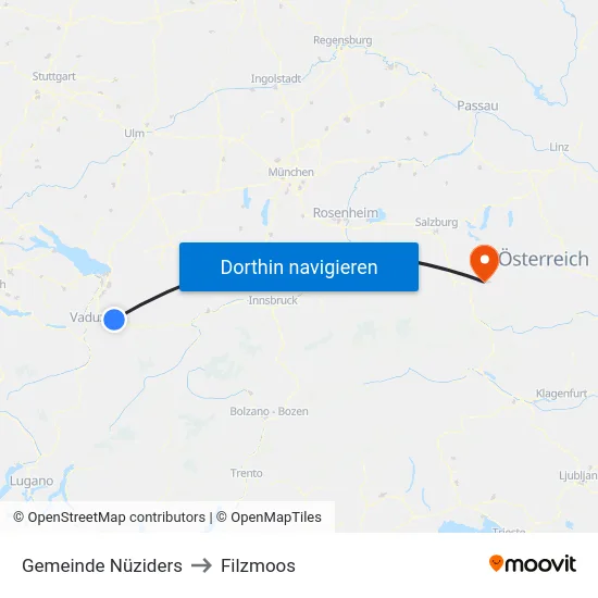 Gemeinde Nüziders to Filzmoos map