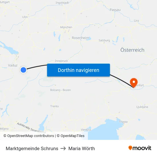 Marktgemeinde Schruns to Maria Wörth map