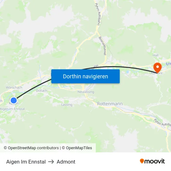 Aigen Im Ennstal to Admont map