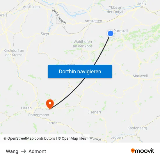 Wang to Admont map
