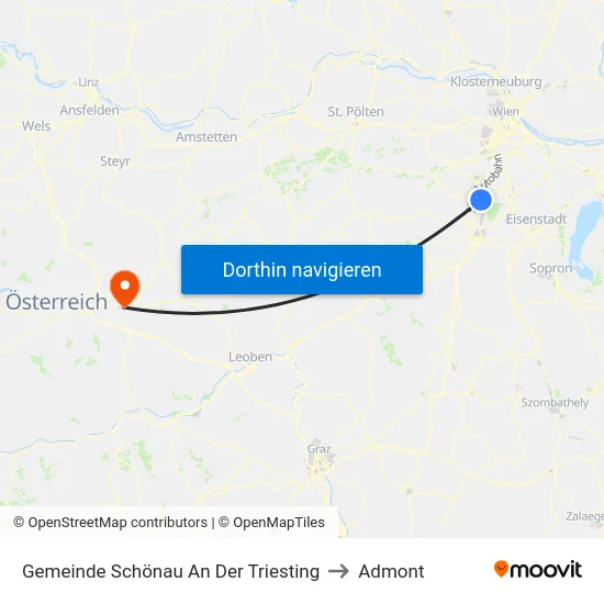 Gemeinde Schönau An Der Triesting to Admont map