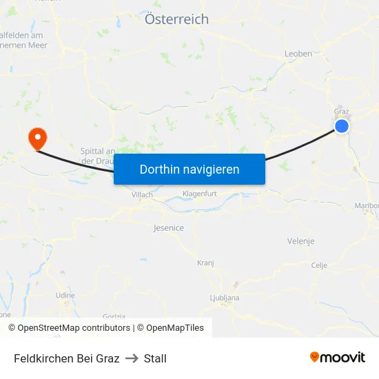 Feldkirchen Bei Graz to Stall map