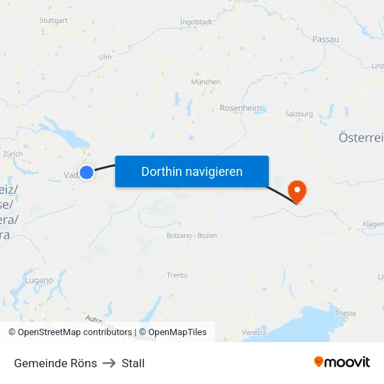 Gemeinde Röns to Stall map