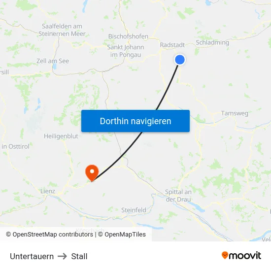 Untertauern to Stall map