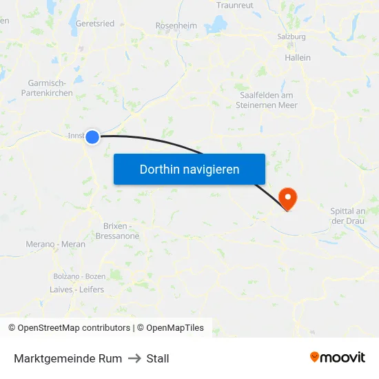 Marktgemeinde Rum to Stall map