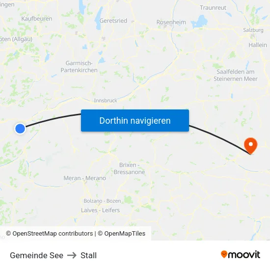 Gemeinde See to Stall map