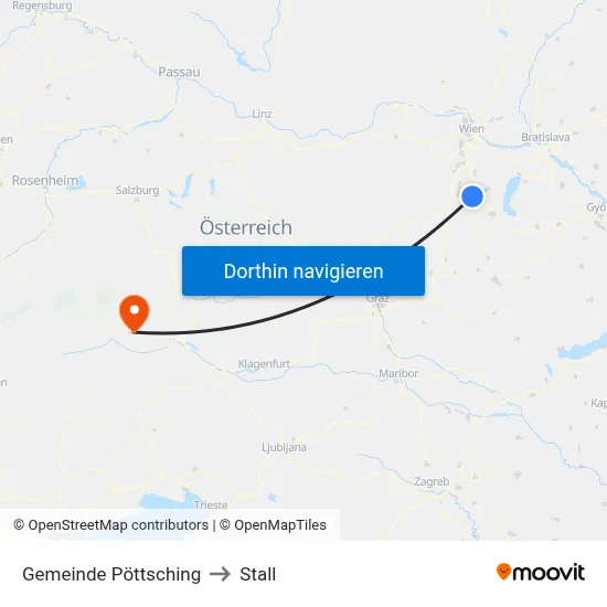 Gemeinde Pöttsching to Stall map