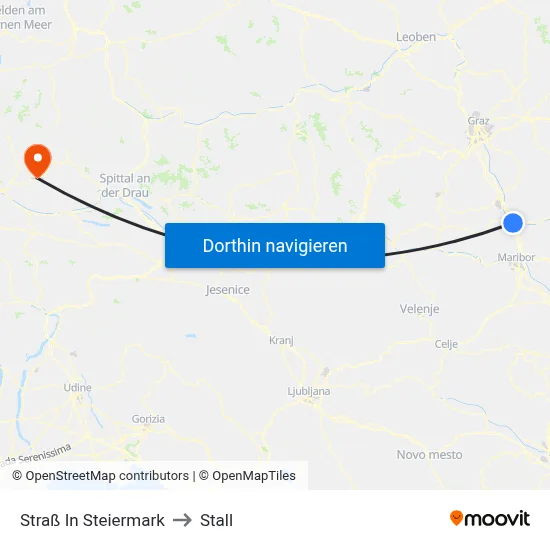 Straß In Steiermark to Stall map
