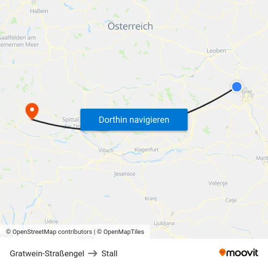 Gratwein-Straßengel to Stall map
