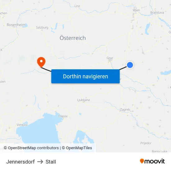 Jennersdorf to Stall map