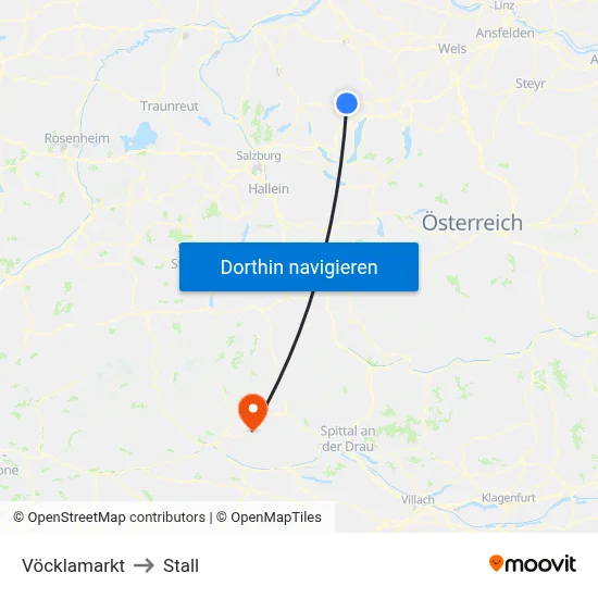 Vöcklamarkt to Stall map