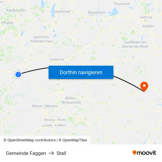 Gemeinde Faggen to Stall map
