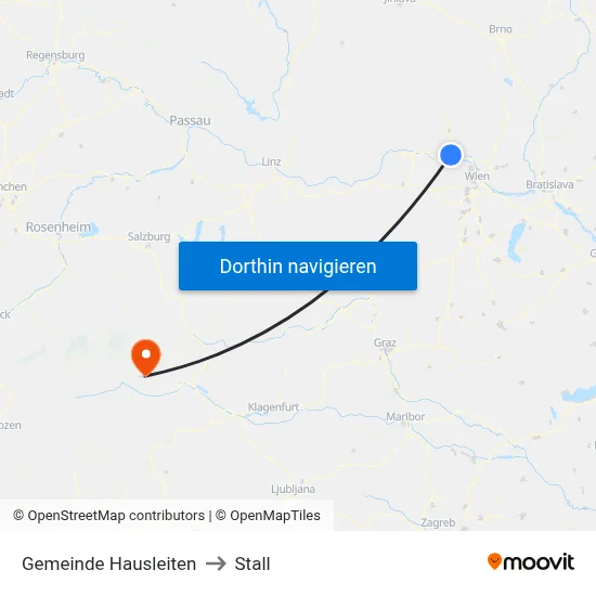 Gemeinde Hausleiten to Stall map
