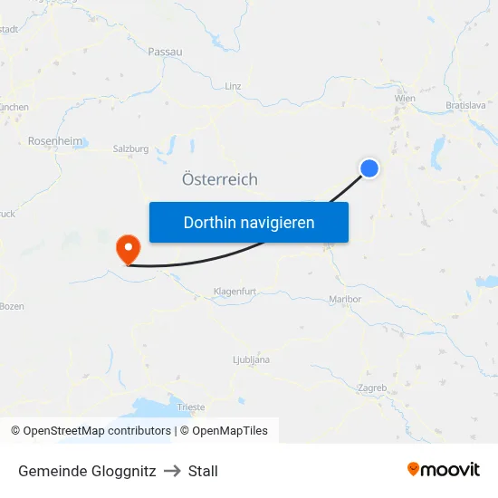 Gemeinde Gloggnitz to Stall map